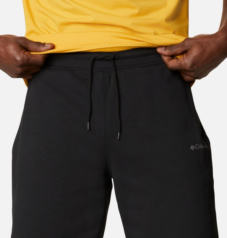 Thumbnail: Men's Columbia Logo Fleece Shorts, Color: Black, image 4