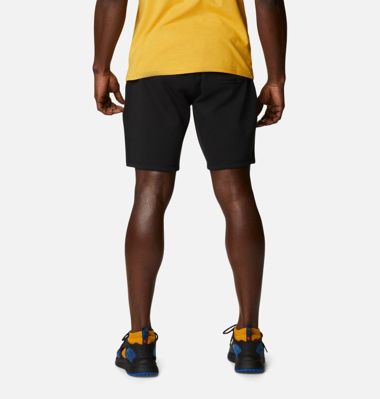 Thumbnail: Men's Columbia Logo Fleece Shorts, Color: Black, image 2