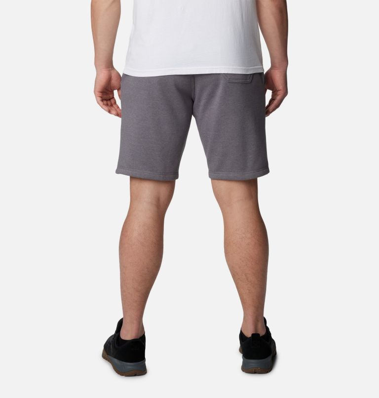 Men's Columbia Logo Fleece Shorts, Color: City Grey Heather, image 2