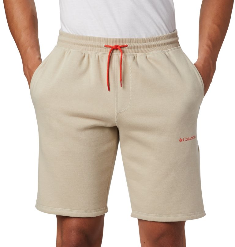 M Columbia Logo Fleece Short | 160 | L, Color: Fossil, image 3