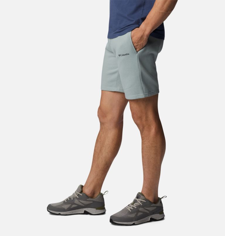 Men's Columbia Logo Fleece Shorts, Color: Niagara, image 3