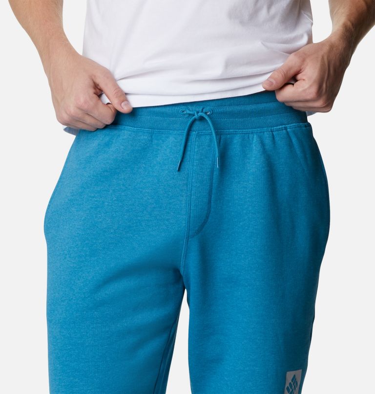 M Columbia Logo Fleece Short | 400 | XL, Color: Deep Marine Heather, image 4