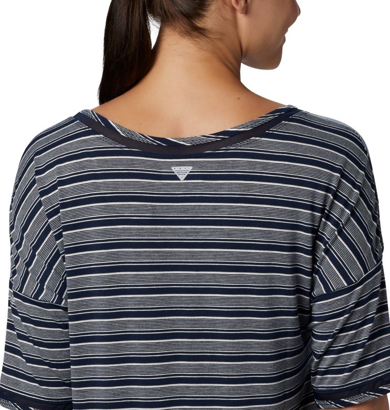 Haut à manches 3/4 en tricot PFG Slack Water pour femme, Color: Collegiate Navy Stripe