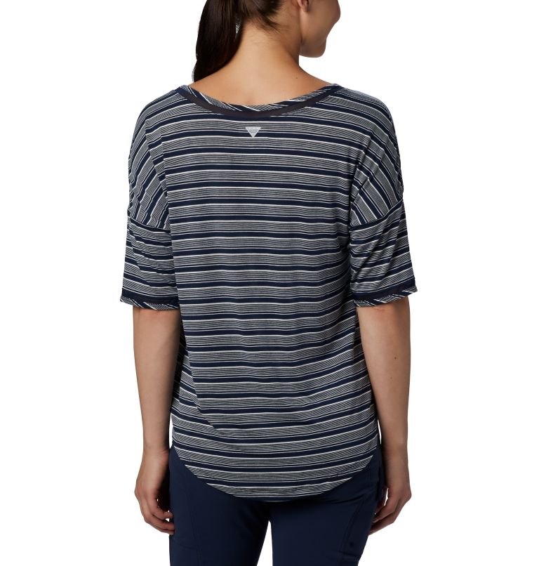 Haut à manches 3/4 en tricot PFG Slack Water pour femme, Color: Collegiate Navy Stripe