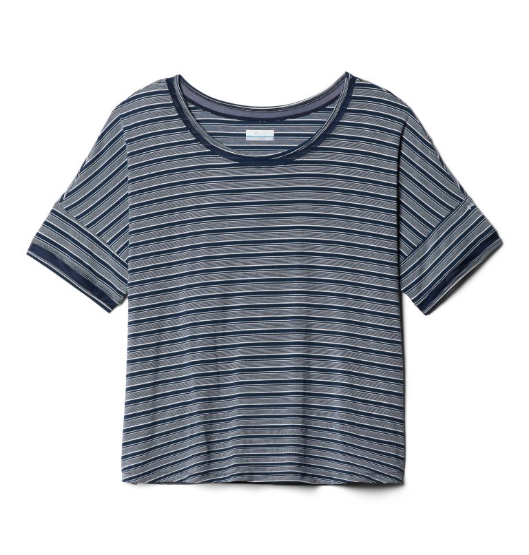 Haut à manches 3/4 en tricot PFG Slack Water pour femme – Grandes tailles, Color: Collegiate Navy Stripe