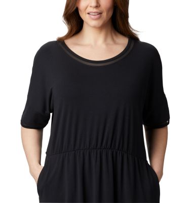 plus size black knit dress