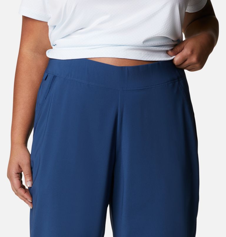 Women's PFG Slack Water Woven Pants - Plus Size, Color: Carbon, image 4