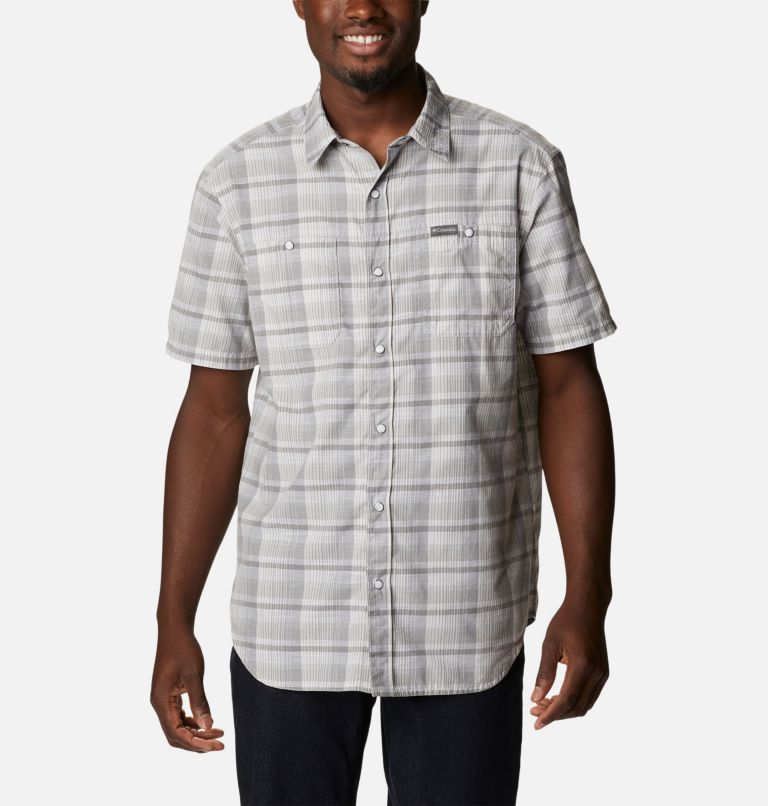 Men's Leadville Ridge Short Sleeve Shirt, Color: Columbia Grey Mad Ombre