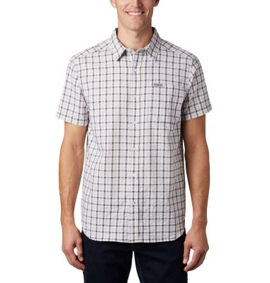 Men's Brentyn Trail&trade; Short Sleeve Seersucker Shirt Brentyn Trail&trade; SS Seersucker Shirt | 848 | XL, City Grey Gingham, front