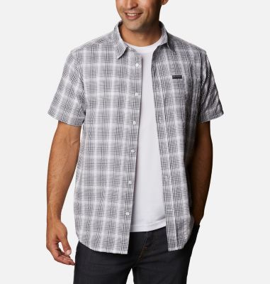 Camicia a maniche corte Brentyn Trail&trade; Seersucker da uomo Brentyn Trail&trade; SS Seersucker Shirt | 024 | M, City Grey Seersucker, front