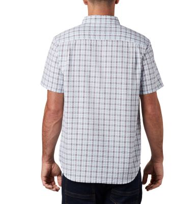 Men's Brentyn Trail&trade; Short Sleeve Seersucker Shirt Brentyn Trail&trade; SS Seersucker Shirt | 243 | L, Sky Blue Gingham, back