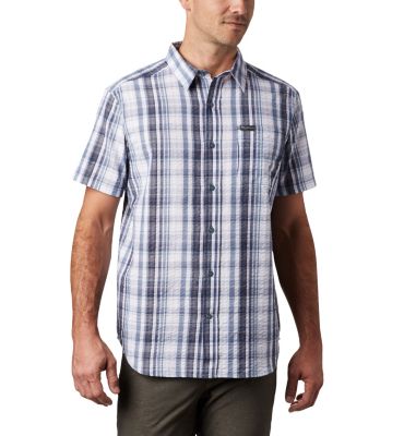 Men's Brentyn Trail&trade; Short Sleeve Seersucker Shirt Brentyn Trail&trade; SS Seersucker Shirt | 243 | L, Mountain Plaid, front