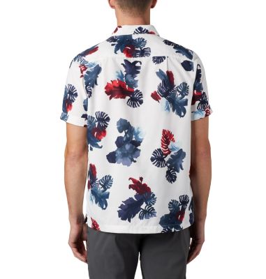Men's Outdoor Elements&trade; Short Sleeve Print Shirt Outdoor Elements&trade; SS Print Shirt | 427 | L, White Tropical, back