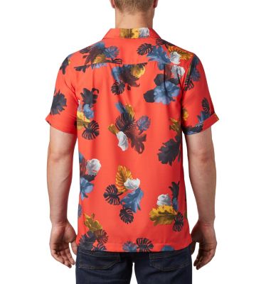 Men's Outdoor Elements&trade; Short Sleeve Print Shirt Outdoor Elements&trade; SS Print Shirt | 427 | L, Wildfire Tropical, back