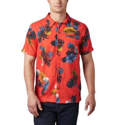 Men's Outdoor Elements&trade; Short Sleeve Print Shirt Outdoor Elements&trade; SS Print Shirt | 427 | L, Wildfire Tropical, front
