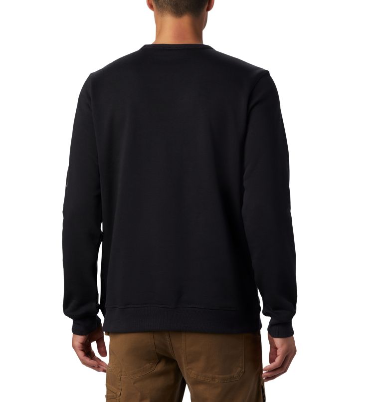 M Columbia Logo Fleece Crew | 010 | L, Color: Black, City Grey, image 2
