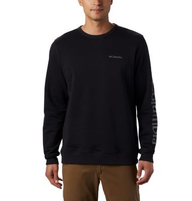 Men's Columbia&trade; Logo Fleece Crew M Columbia&trade; Logo Fleece Crew | 101 | S, Black, City Grey, front