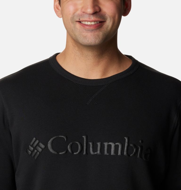 Men's Columbia Logo Fleece Crew, Color: Black CSC Branded Logo, image 4