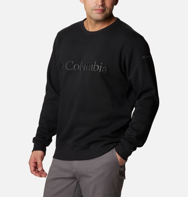 Thumbnail: Men's Columbia Logo Fleece Crew, Color: Black CSC Branded Logo, image 5