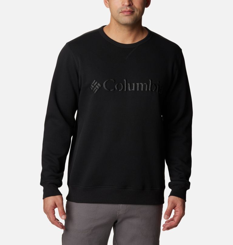 Men's Columbia Logo Fleece Crew, Color: Black CSC Branded Logo, image 1