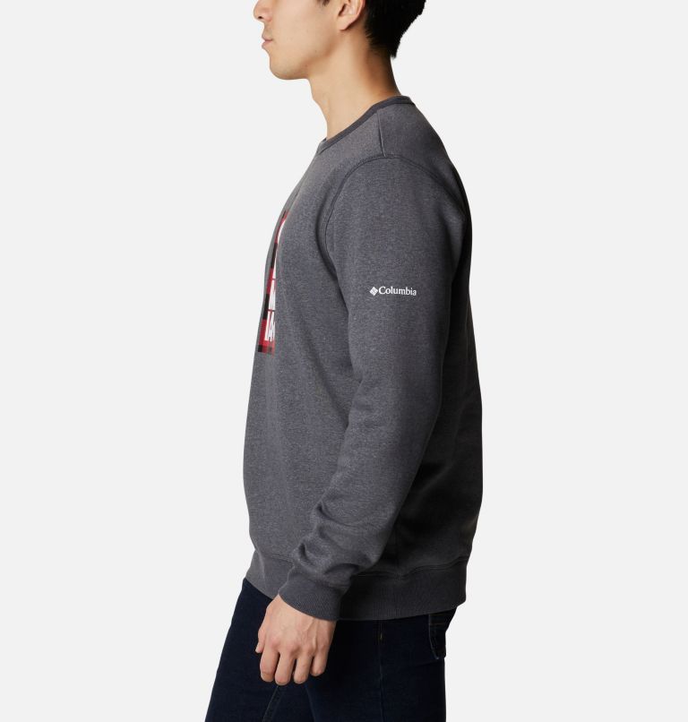 Polar de cuello redondo con logotipo de Columbia para hombre, Color: Shark Heather, CSC Stacked Frame Camo, image 3