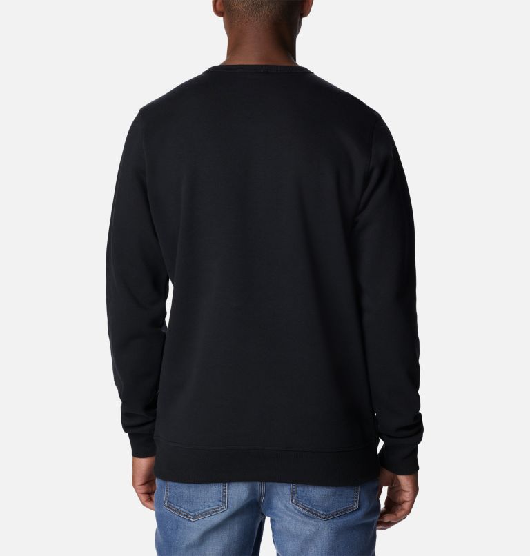Men's Columbia Logo Fleece Crew, Color: Black, White, CSC Branded Logo, image 2