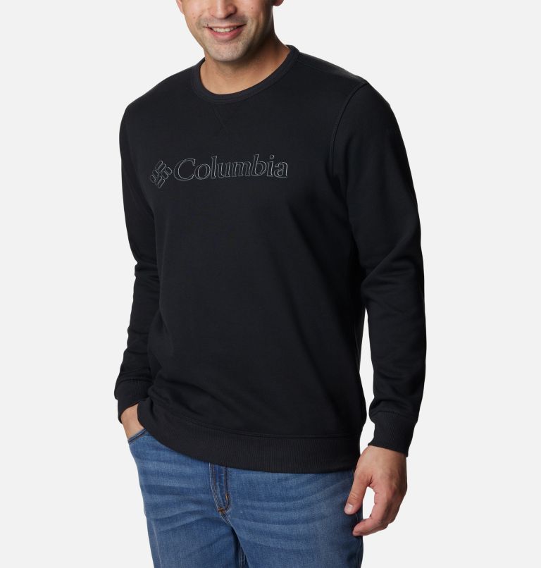 Polar de cuello redondo con logotipo de Columbia para hombre, Color: Black, CSC Branded Shadow Logo, image 5