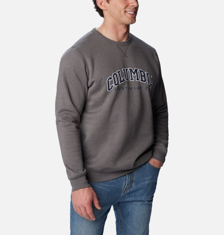 M Columbia Logo Fleece Crew | 026 | XXL, Color: City Grey Heather, CSC Varsity Arch 2, image 5