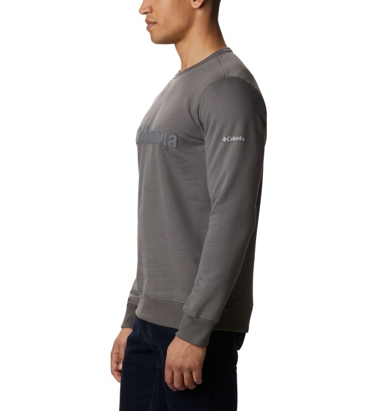 M Columbia&trade; Logo Fleece Crew | 030 | M Men's Columbia&trade; Logo Fleece Crew, Charcoal, Black, a1