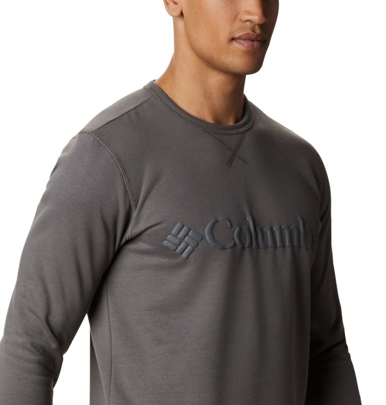M Columbia&trade; Logo Fleece Crew | 030 | M Men's Columbia&trade; Logo Fleece Crew, Charcoal, Black, a3