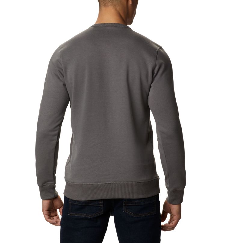 M Columbia&trade; Logo Fleece Crew | 030 | M Men's Columbia&trade; Logo Fleece Crew, Charcoal, Black, back