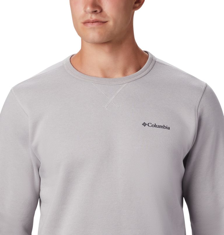 M Columbia&trade; Logo Fleece Crew | 039 | L Men's Columbia&trade; Logo Fleece Crew, Columbia Grey Heather, Collegiate Navy, a1