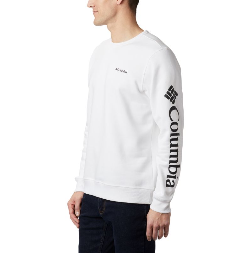 M Columbia Logo Fleece Crew | 100 | L, Color: White, Black, image 3