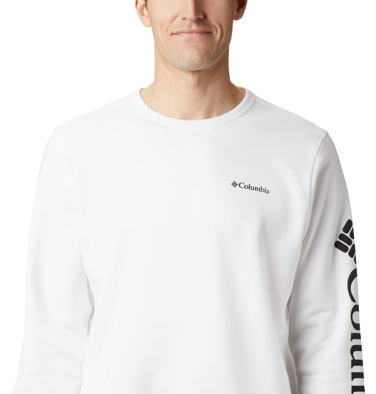 M Columbia Logo Fleece Crew | 100 | L, Color: White, Black, image 4