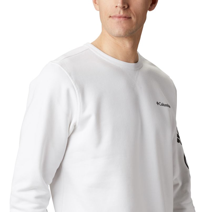 M Columbia Logo Fleece Crew | 100 | L, Color: White, Black, image 5