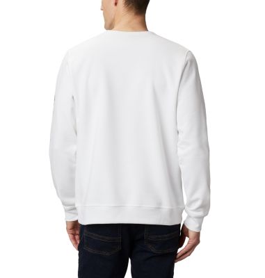 Polar de cuello redondo con logotipo de Columbia&trade; para hombre M Columbia&trade; Logo Fleece Crew | 023 | S, White, Black, back