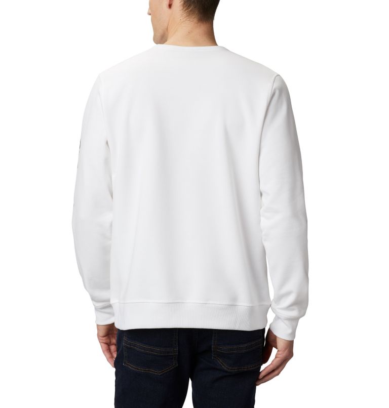 M Columbia Logo Fleece Crew | 100 | L, Color: White, Black, image 2