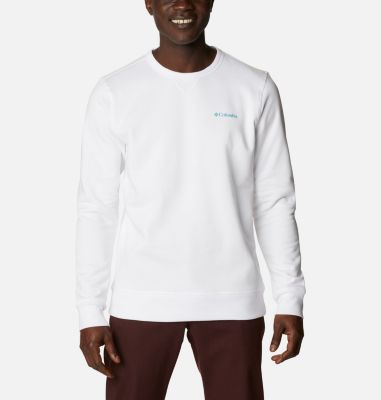 Men's Columbia&trade; Logo Fleece Crew M Columbia&trade; Logo Fleece Crew | 101 | S, White Block Print, front