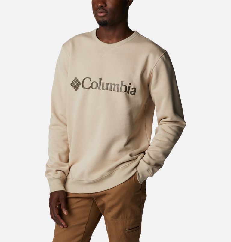 Men's Columbia Logo Fleece Crew, Color: Ancient Fossil, CSC Branded Logo, image 5