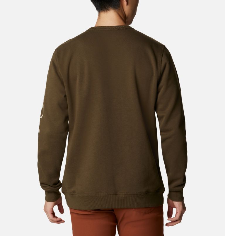 M Columbia Logo Fleece Crew | 319 | M, Color: Olive Green, Ancient Fossil, image 2