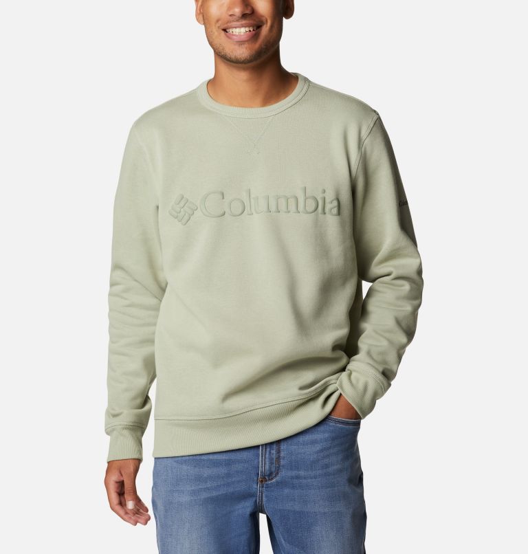 M Columbia Logo Fleece Crew | 348 | M, Color: Safari Puff Logo, image 1