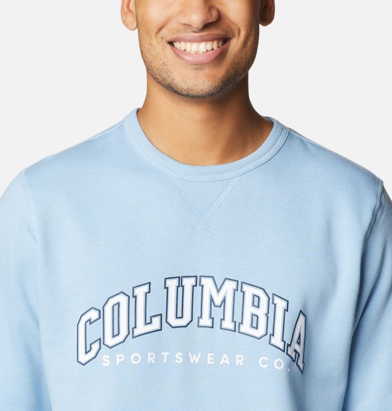 M Columbia Logo Fleece Crew | 430 | L, Color: Jet Stream, CSC Varsity Arch 2, image 4