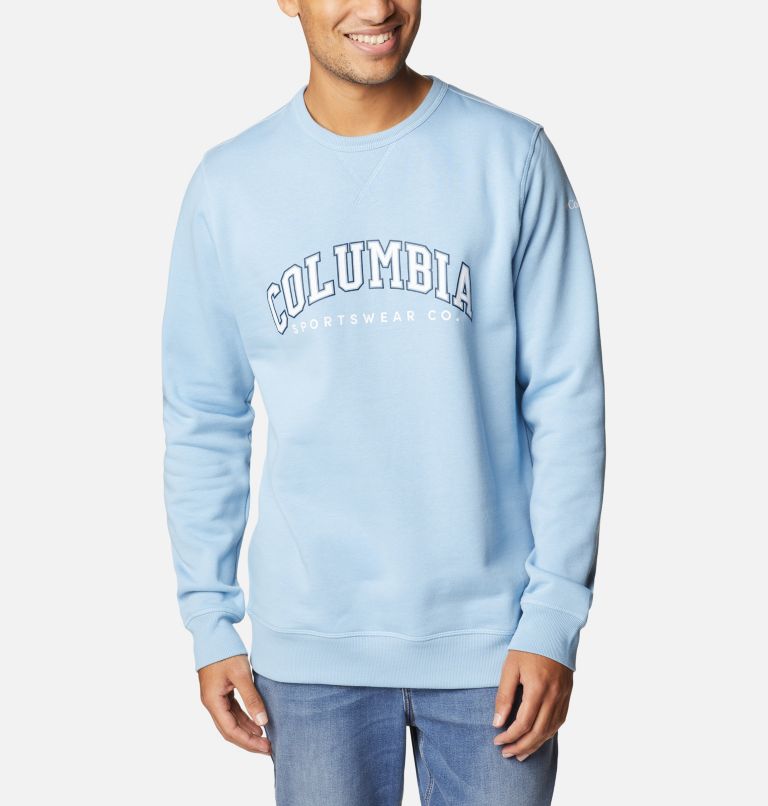 M Columbia Logo Fleece Crew | 430 | L, Color: Jet Stream, CSC Varsity Arch 2, image 1