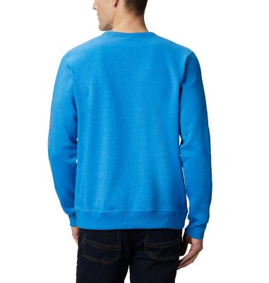 Men's Columbia&trade; Logo Fleece Crew M Columbia&trade; Logo Fleece Crew | 101 | S, Azure Blue Heather, Wildfire, back