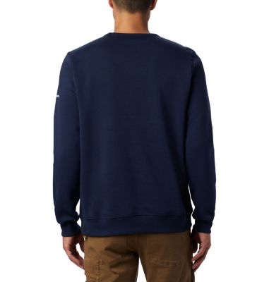 Men's Columbia&trade; Logo Fleece Crew M Columbia&trade; Logo Fleece Crew | 101 | S, Collegiate Navy, White, back