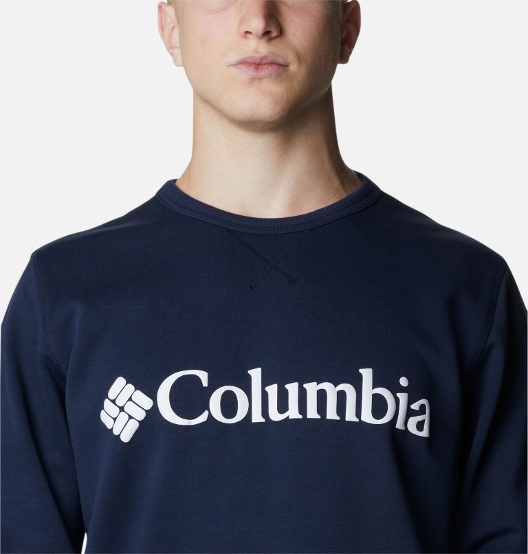 Thumbnail: Men's Columbia Logo Fleece Crew, Color: Collegiate Navy, CSC Branded Logo, image 4