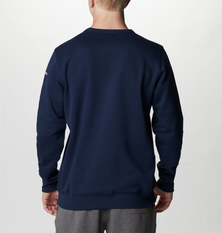 Men's Columbia Logo Fleece Crew, Color: Collegiate Navy, CSC Branded Logo, image 2