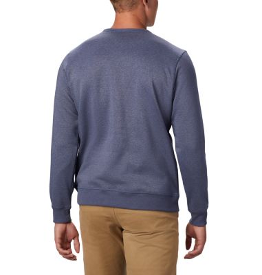 Men's Columbia&trade; Logo Fleece Crew M Columbia&trade; Logo Fleece Crew | 101 | S, Dark Mountain Heather, Columbia Grey, back