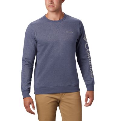 Men's Columbia&trade; Logo Fleece Crew M Columbia&trade; Logo Fleece Crew | 101 | S, Dark Mountain Heather, Columbia Grey, front