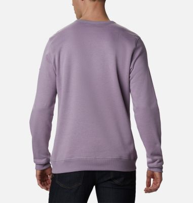 Men's Columbia&trade; Logo Fleece Crew M Columbia&trade; Logo Fleece Crew | 101 | S, Shale Purple Puff Logo, back